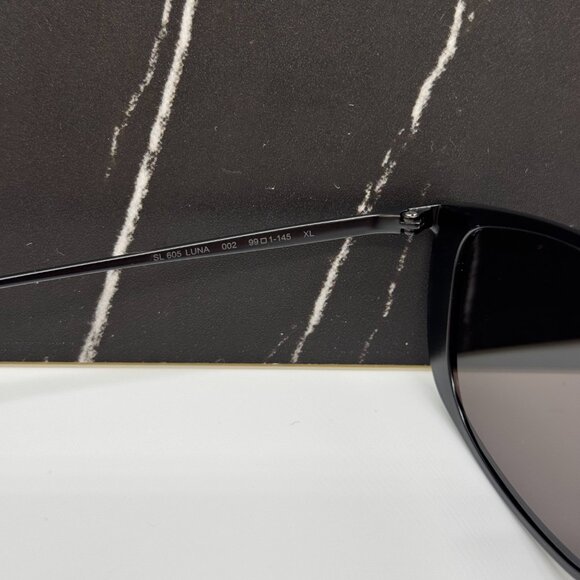 NEW SAINT LAURENT SL605 LUNA 002 SUNGLASSES WOMEN SQUARE BLACK EYEWEAR SL 605 main image 4